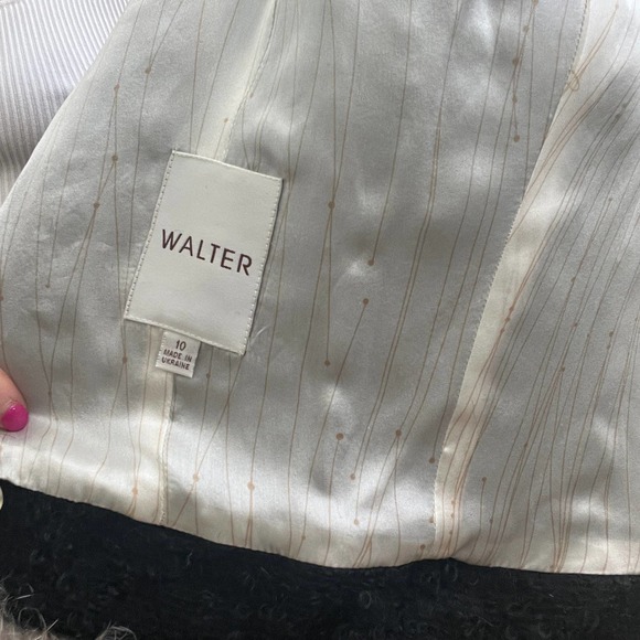 Walter Baker Rabbit Fur Trim Tweed Blazer Jacket - NWT - Picture 8 of 8